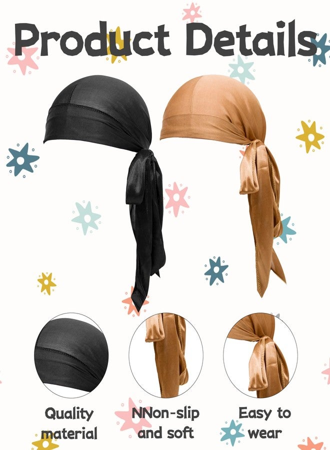 قطعتان من دوراج، وشاح رأس قرصان، إكسسوارات قرصان مريحة، باندانا للرجال، إكسسوارات أزياء عتيقة - Image 3